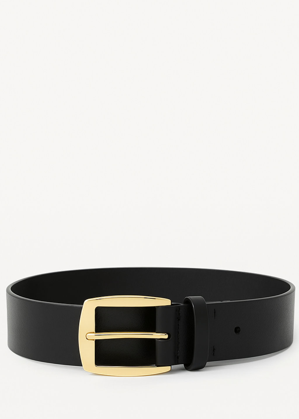 VISIONWEAR Luxe Leather Belt – Gold/Brown