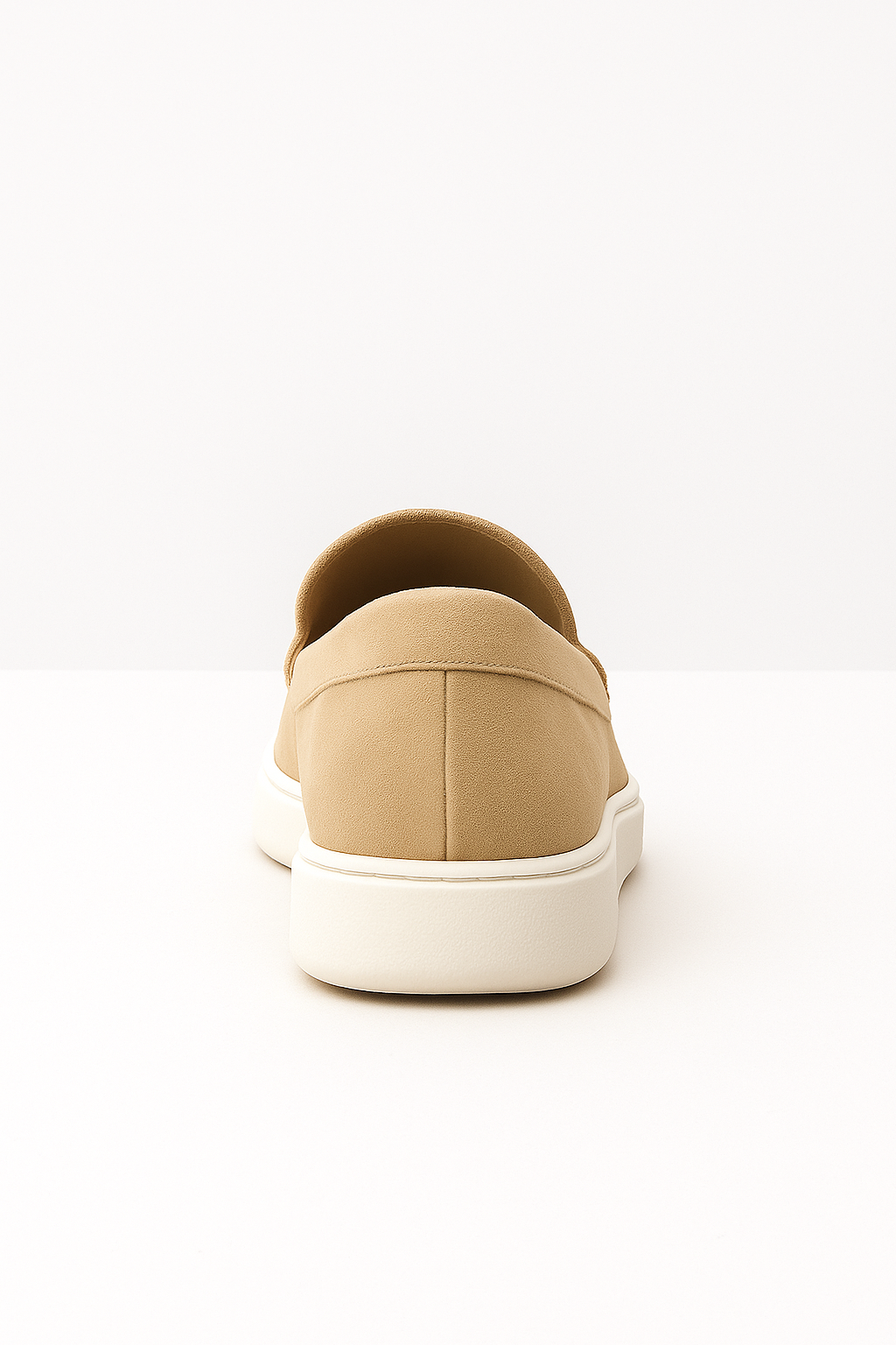 VISIONWEAR Suede Slip-On Loafers – Beige