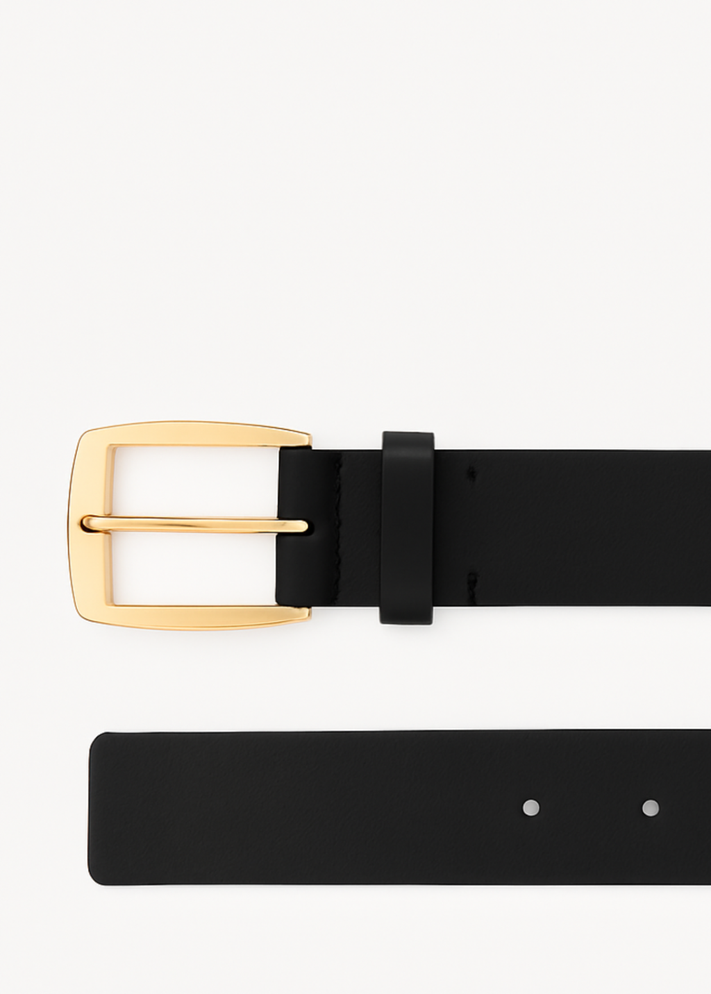 VISIONWEAR Luxe Leather Belt – Gold/Brown