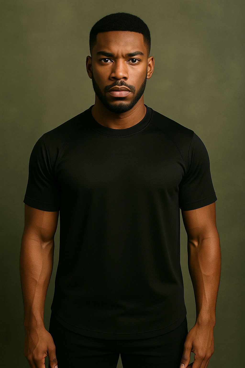 VISIONWEAR Luxe Fitted Tee – BLACK