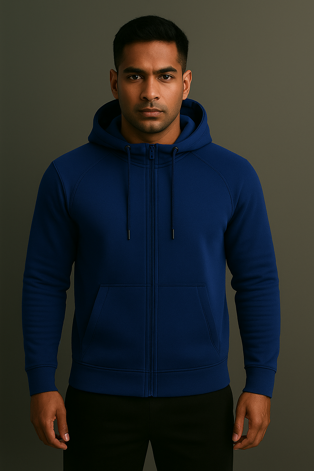 VISIONWEAR Luxe Zip Hoodie – BLUE