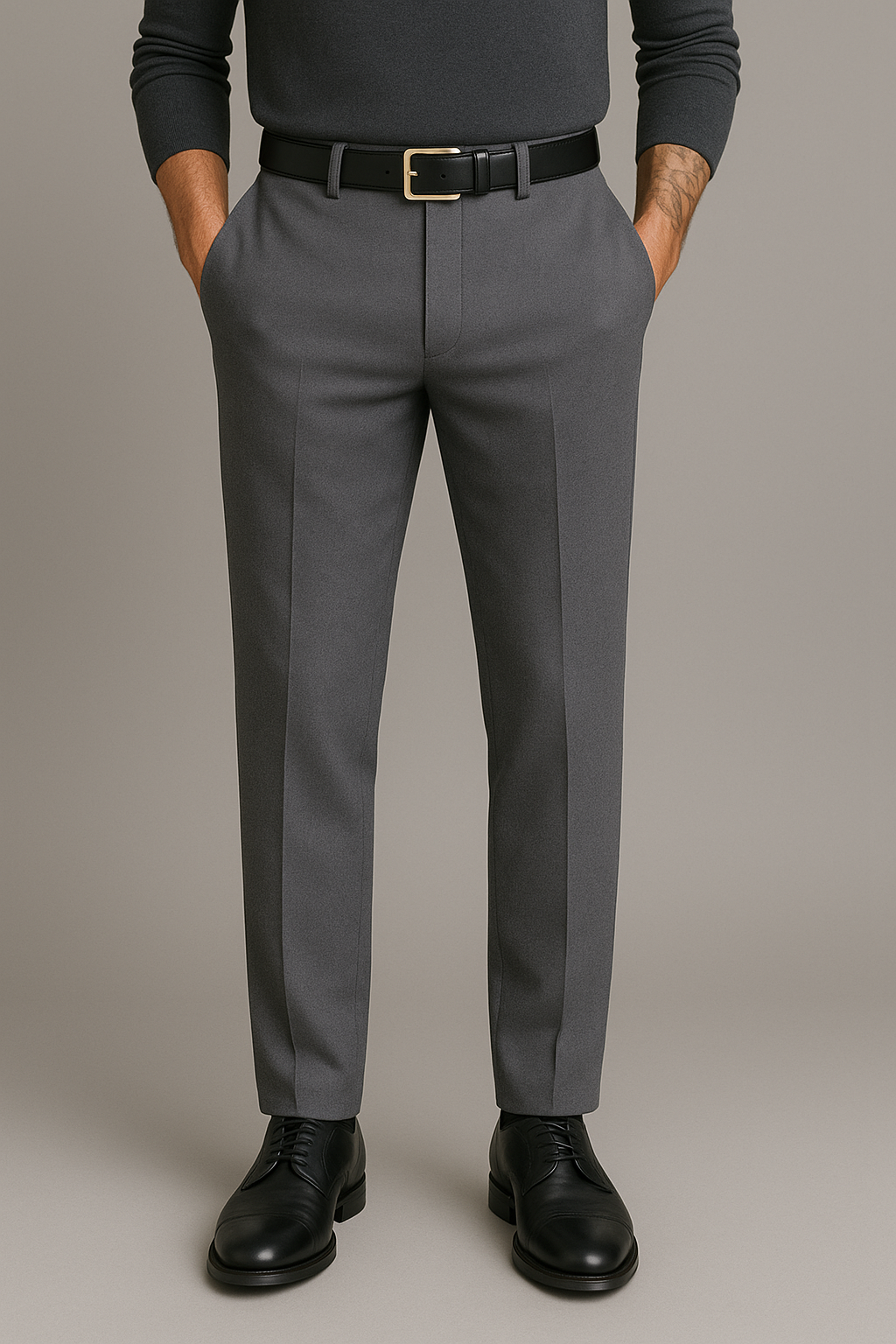 VISIONWEAR Classic Tailored Pants – GRAY