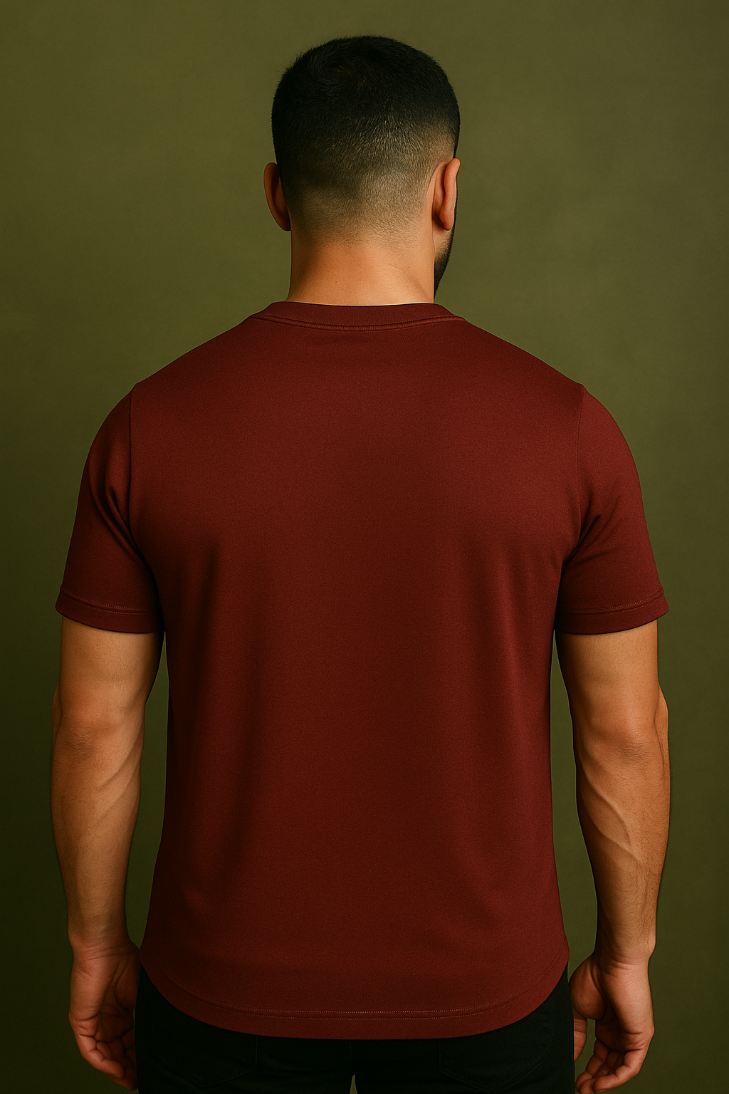 VISIONWEAR Luxe Fitted Tee – MAROON