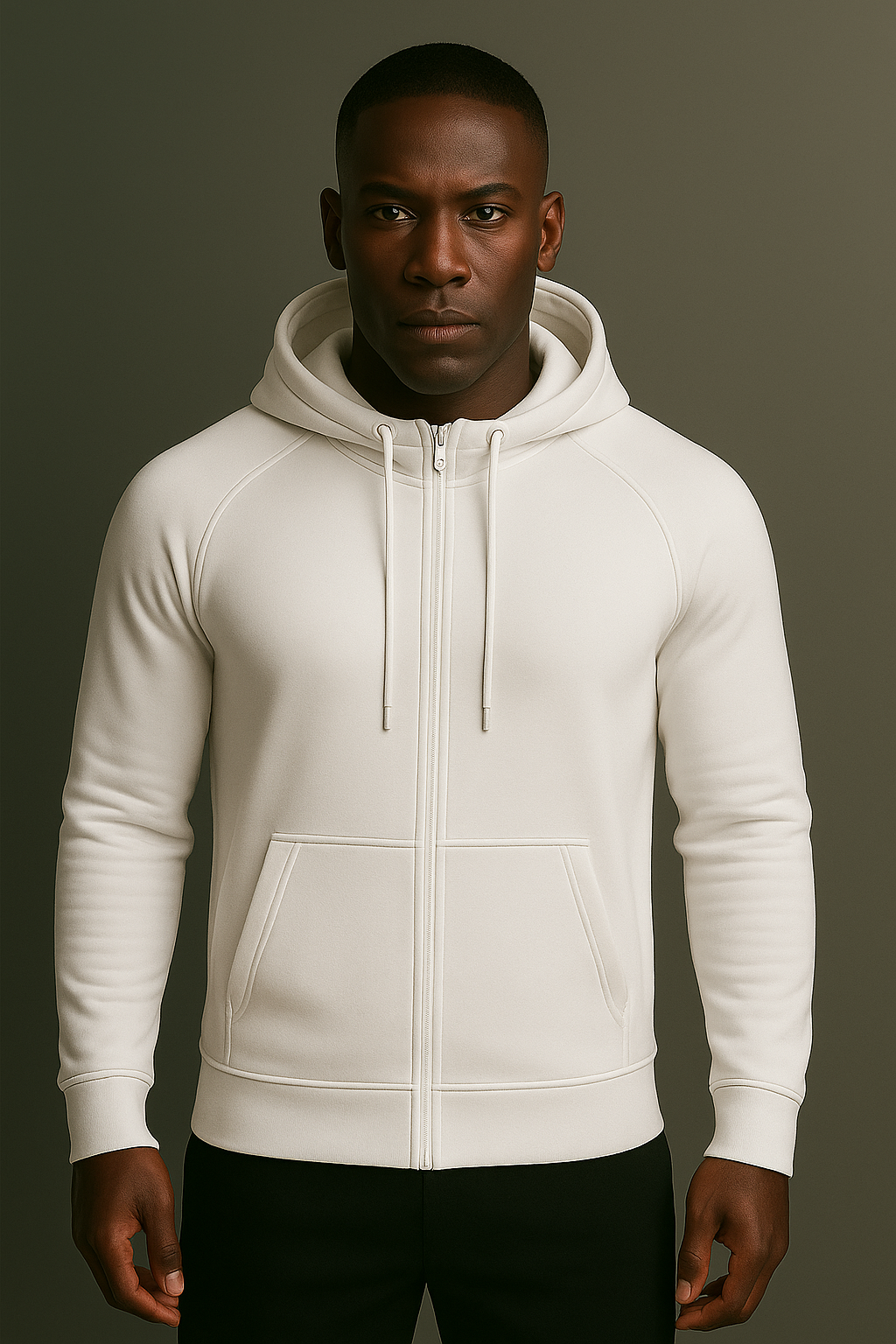 VISIONWEAR Luxe Zip Hoodie – MIDNIGHT BLUE